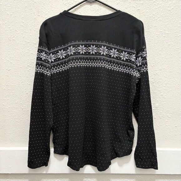 Polo Girls Waffle Knit Long Sleeve Winter Snowflake Fair Isle Top NWT XL 16 - Picture 3 of 4